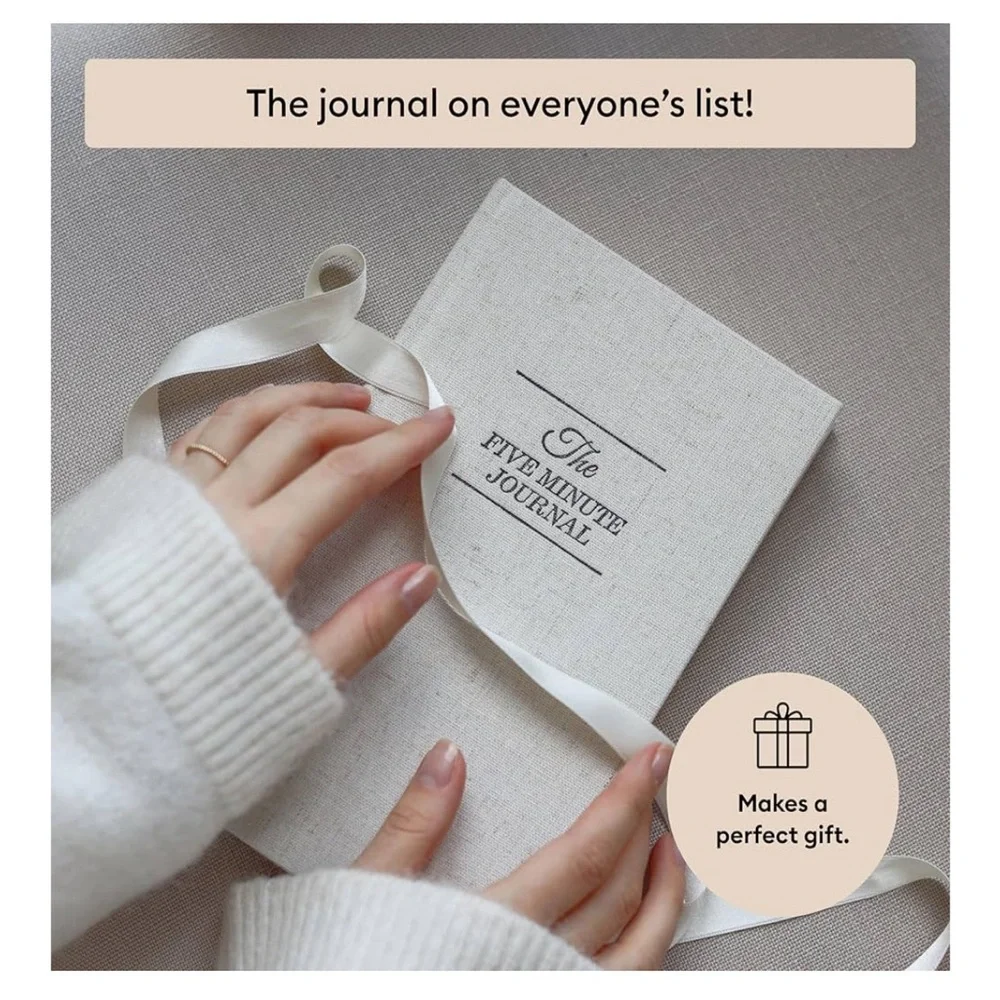 NWT The Five-Minute Journal Book in Ivory Intelligent Change from Revolve - Picture 8 of 14